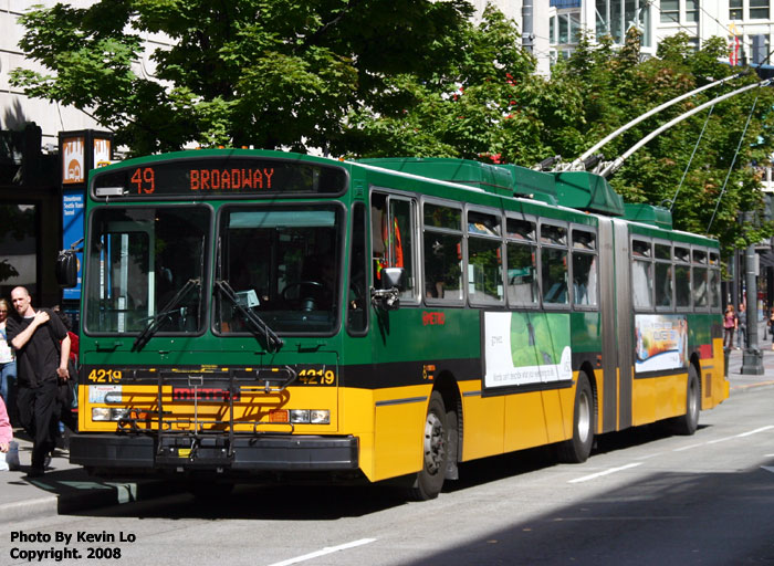 King County Metro Transit Kc Metro Breda Electric Trolley Bus Photos